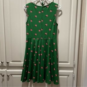 Unique Vintage Green Strawberry Dress - L
